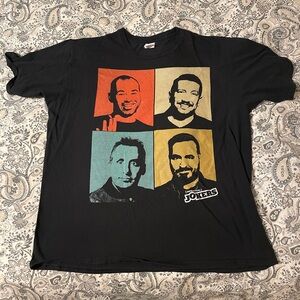 Port and Company Black Tee with Colorful Graphic